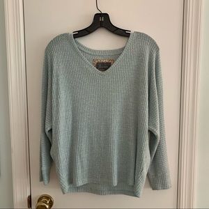 Anthropologie Waffle Knit Long Sleeve Tee